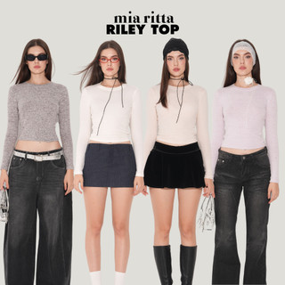 Áo thun dài tay Riley Top Mia Ritta A2173 - Áo body thun lông dài tay cổ tròn mềm mịn