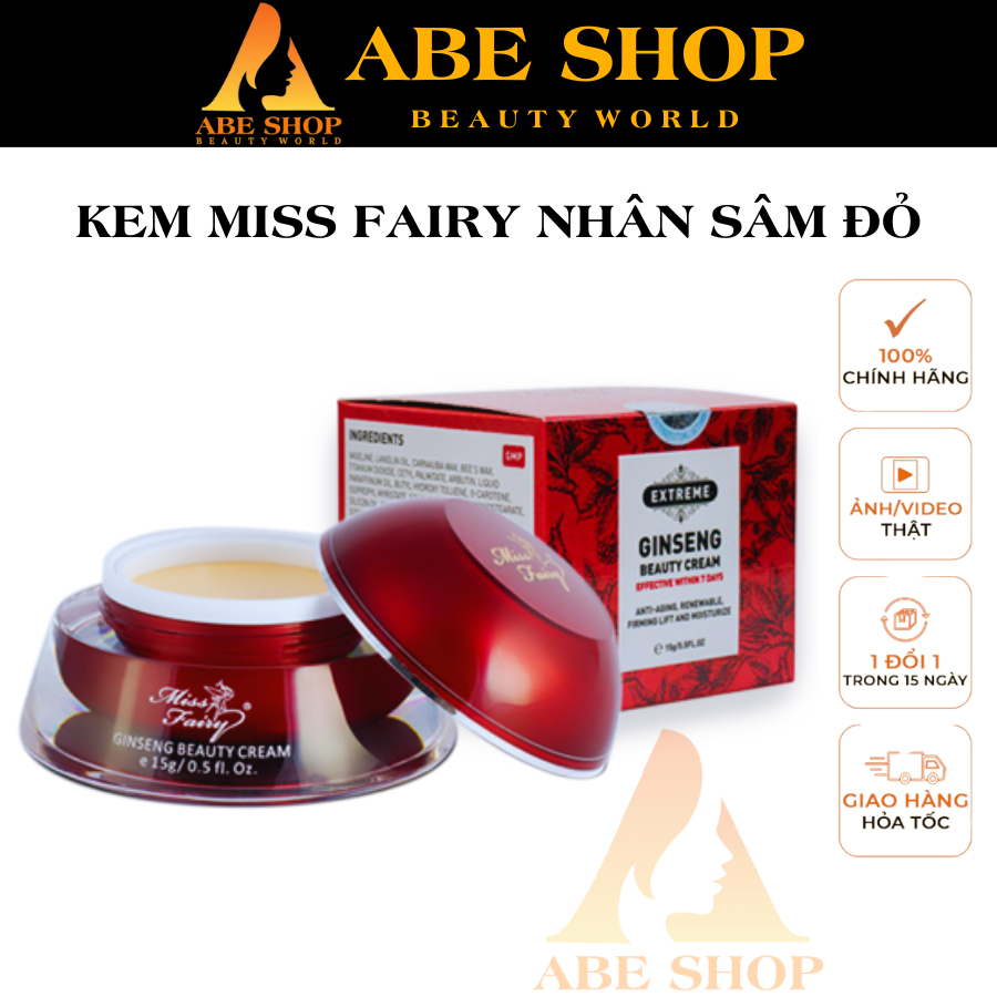KEM MISS FAIRY NHÂN SÂM ĐỎ - DƯỠNG TÁI TẠO DA - CHỐNG LÃO HOÁ - GINSENG - GIẢI PHÁP CHO LÀN DA KHÔNG TUỔI