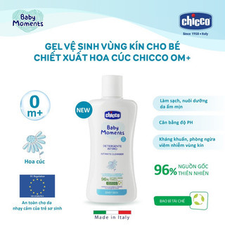 Gel vệ sinh vùng kín cho bé chiết xuất hoa cúc chicco 0m+