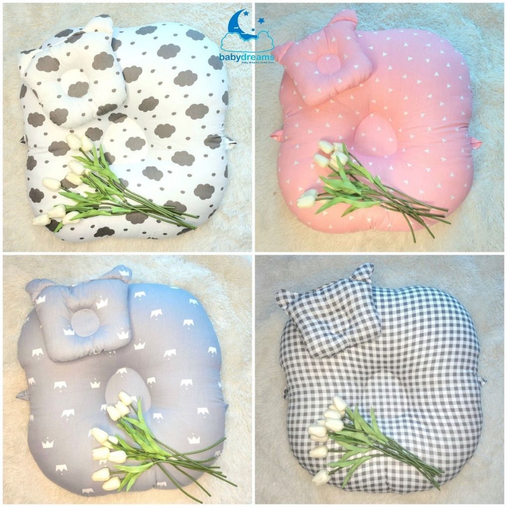 Gối chống trào ngược cho bé sơ sinh, Gối chống giật mình cho bé tặng kèm gối nhỏ Bayby Dreams