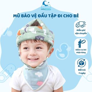 Mũ bảo hiểm bảo vệ đầu cho bé tập đi có tai điều chỉnh kích thước BabyDreams