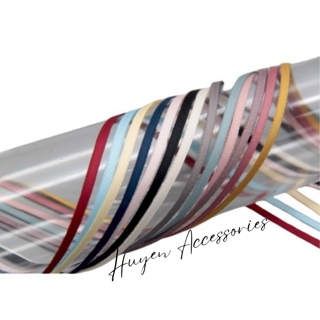 Set 5 dây ruy băng buộc tóc, tết tóc nhiều màu 5mm dài 1m dành cho nữ Huyền Accessories - RB0.5
