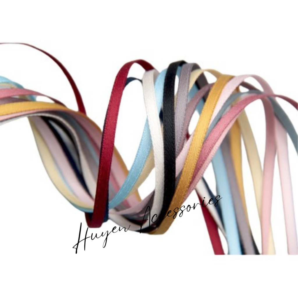 Set 5 dây ruy băng buộc tóc, tết tóc nhiều màu 5mm dài 1m dành cho nữ Huyền Accessories - RB0.5