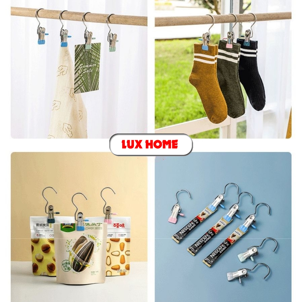 Móc kẹp quần áo đa năng chất liệu thép không gỉ, móc treo đa năng cần thiết trong mọi gia đình.