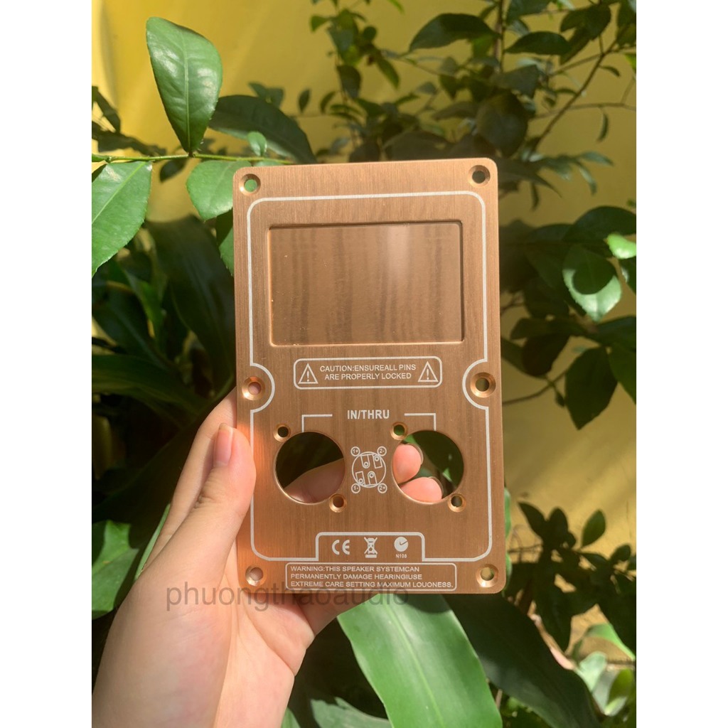 Trạm loa nhôm phay 14.5x9cm dày 2mm dùng gắn giắc CANON