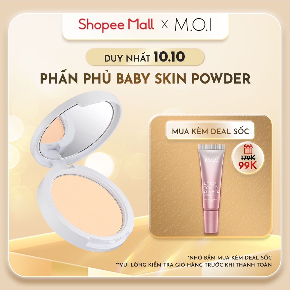 Phấn phủ M.O.I Baby Skin Powder 10g