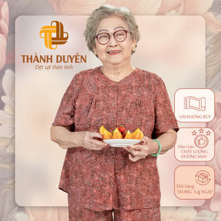 Đồ bộ Tole bà mặc nhà Thành Duyên bông, tay con có 2 túi áo, quần dài, không rút  (02-22)- 1546TCD