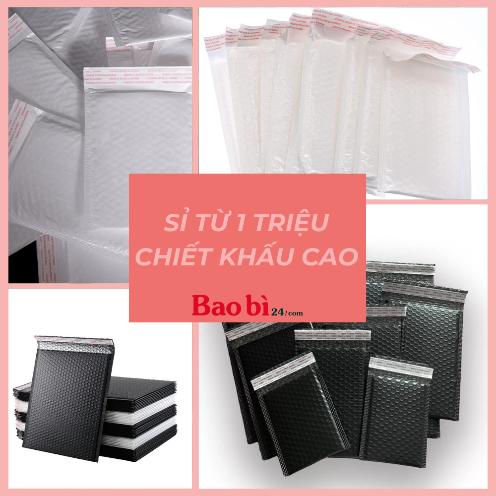1 Túi niêm phong chống sốc - Túi nilong lót bóng khí xốp hơi gửi hàng, gói hàng, đóng hàng an toàn