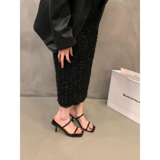 GUỐC NỮ  - DÉP CAO GÓT QUAI NGANG MẢNH - DÉP THỜI TRANG NỮ TÍNH 7 PHÂN mã 039