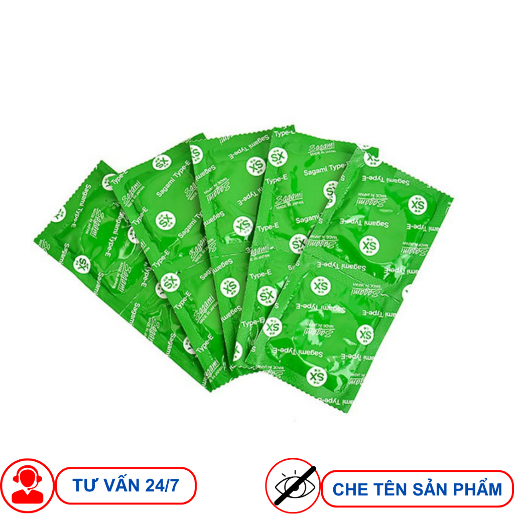 Bao cao su Sagami Green Gân gai Hộp 10 chiếc