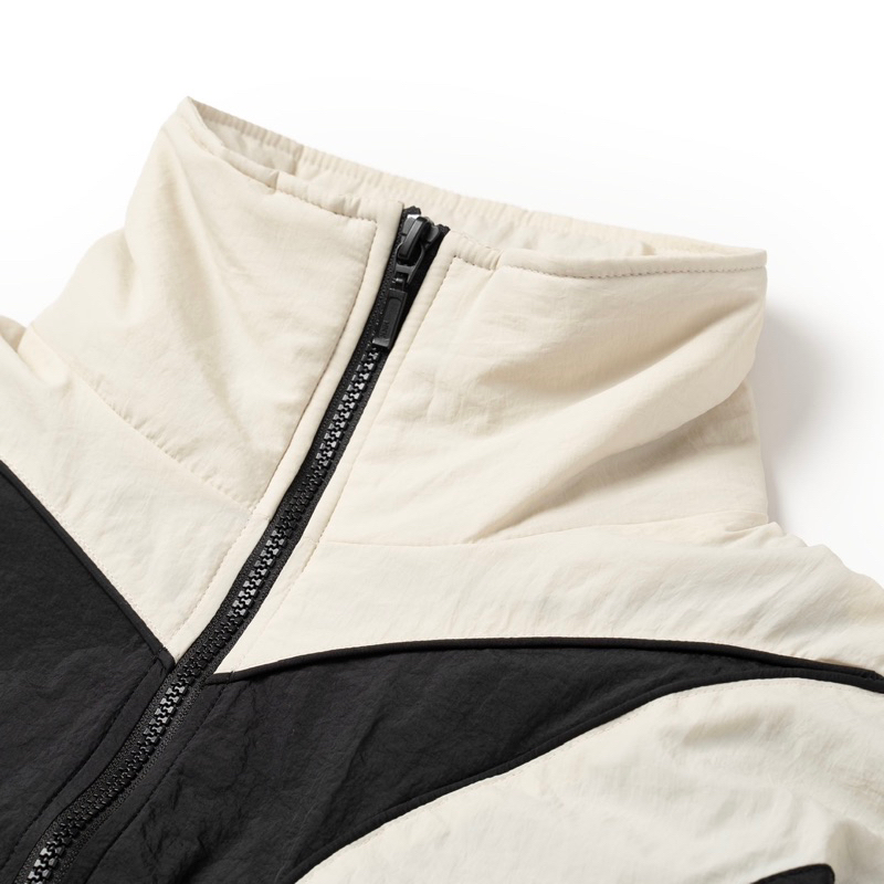 Áo khoác dù cropped chống nước 80% | MIRK21 WB jacket Black/Beige.