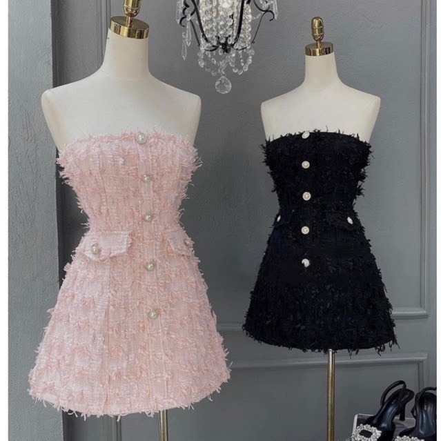 Đầm cup dạ lông xù dáng xòe nhẹ siêu xinh - Mika Dress