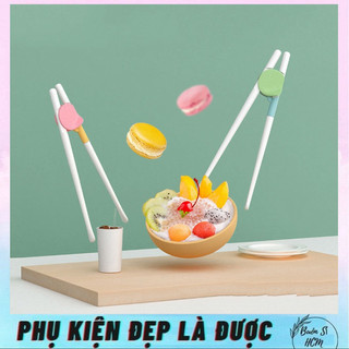 Đũa tập ăn cho bé, đũa nhựa an toàn dùng tập bé sử dụng đũa, đũa ăn cho bé