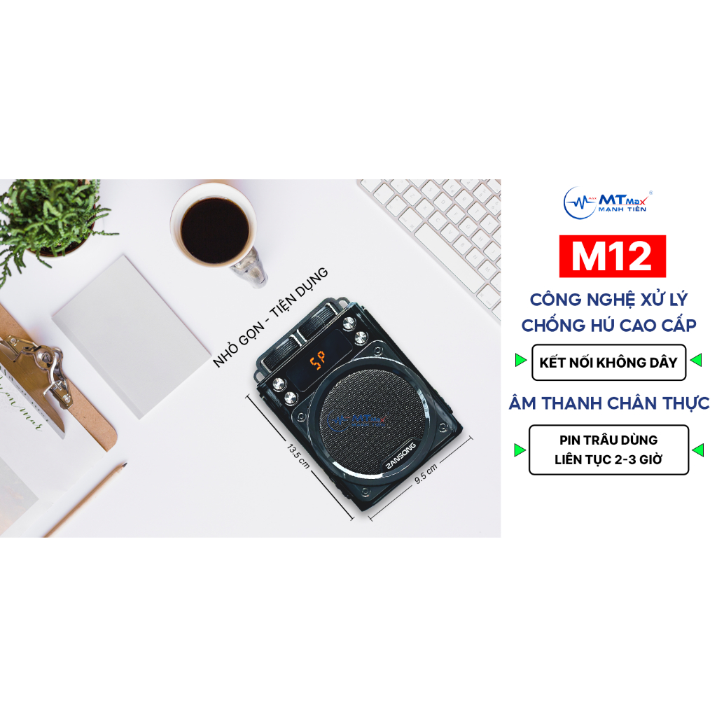 Mic Trợ Giảng Không Dây Chính Hãng Zansong M12 - M16 - M18 - Loa Trợ Giảng Chuyên Dụng Cho Giảng Viên