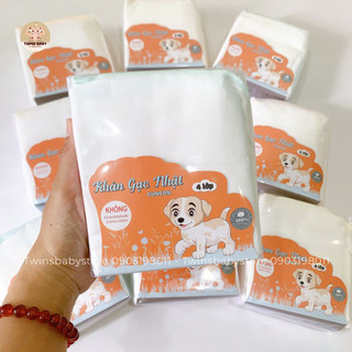 Khăn sữa gạc nhật Cún con 4 lớp cho bé