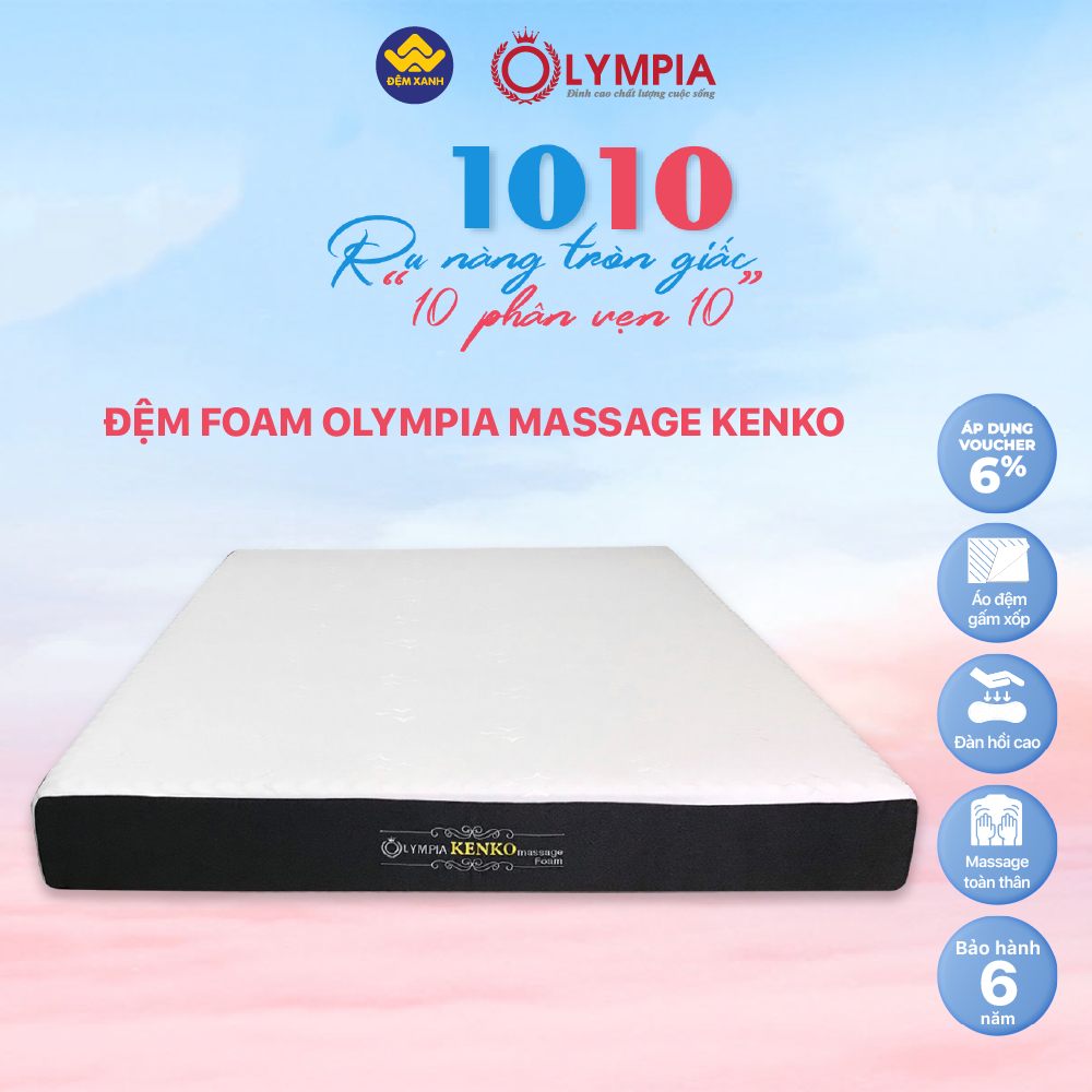 Đệm Foam massage Olympia KenKo độ dày 20cm đủ kích thước