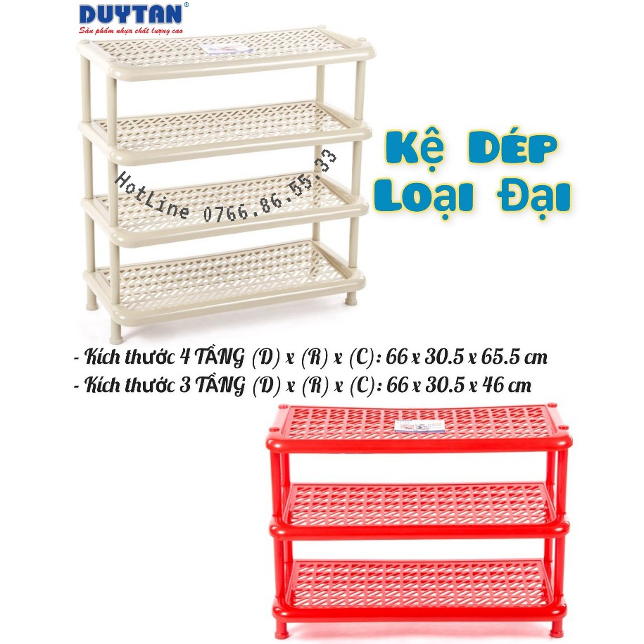 🚀TBA SHOP🚀 Kệ Dép Nhựa Đại Duy Tân 3 & 4 Tầng