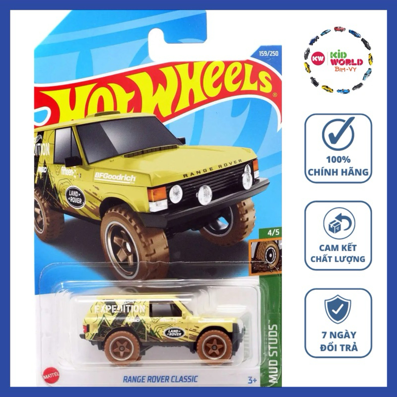 Xe mô hình Hot Wheels basic Bán tải Range Rover Classic HCX52.