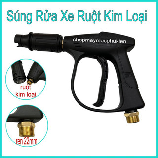 Súng xịt máy rửa xe mini/ Súng xịt dành cho máy rửa xe chân ren 22mm