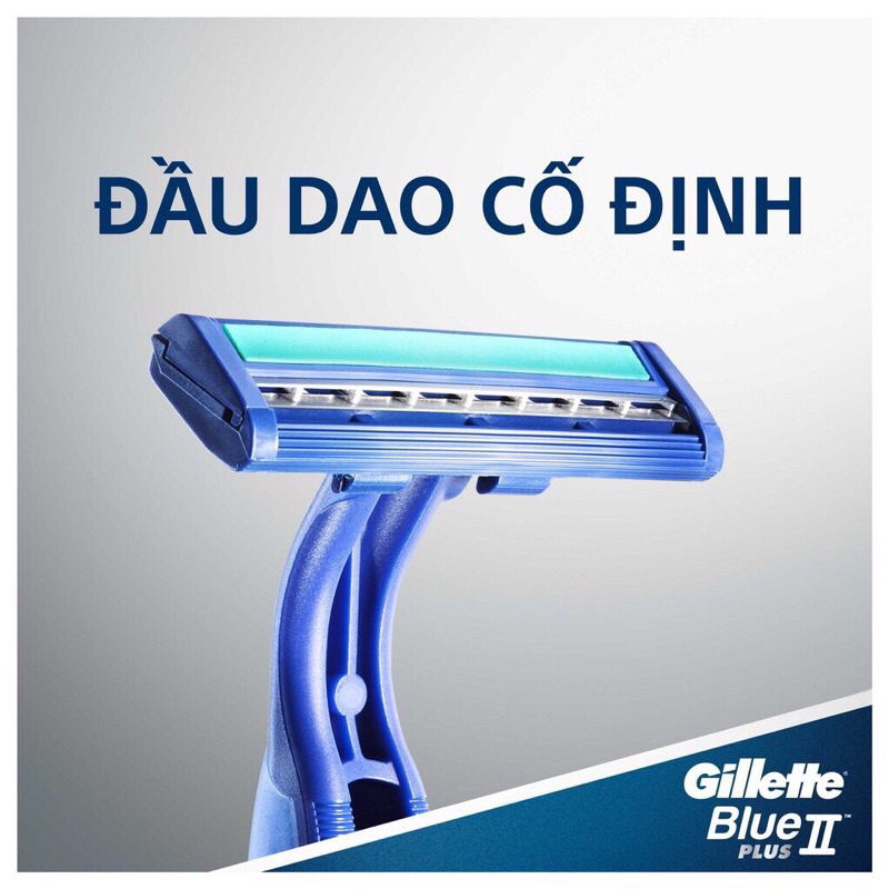 Dao cạo râu cán xanh Gillette Blue II  gói 8+2