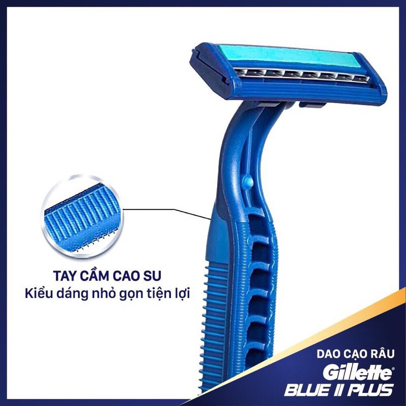 Dao cạo râu cán xanh Gillette Blue II  gói 8+2