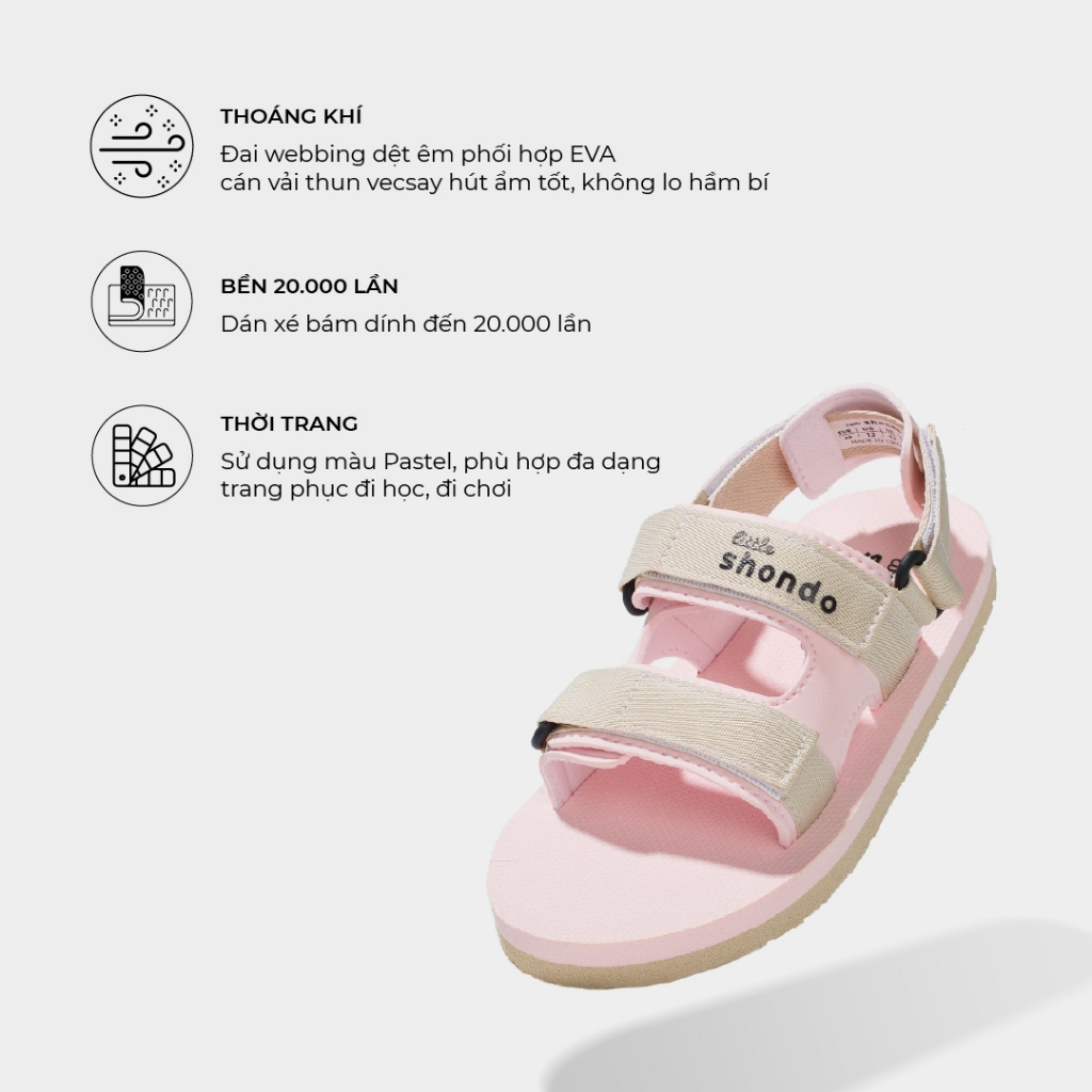 Giày Trẻ Em Sandals Little 1 Hồng Phối Be LIT7227