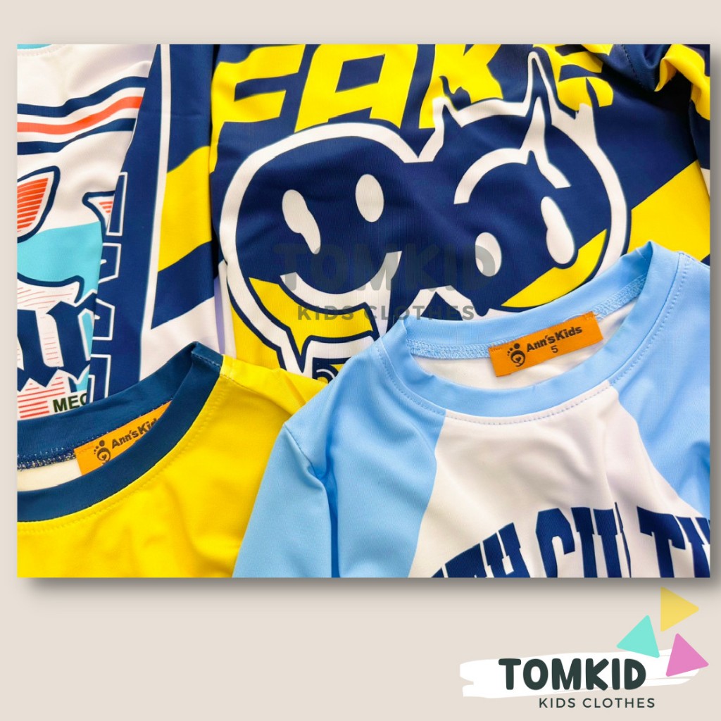 Bộ dài bé trai đồ ngủ thể thao giả jean cho bé chất liệu THUN LẠNH 3D LOẠI 1 10-45KG TomKids