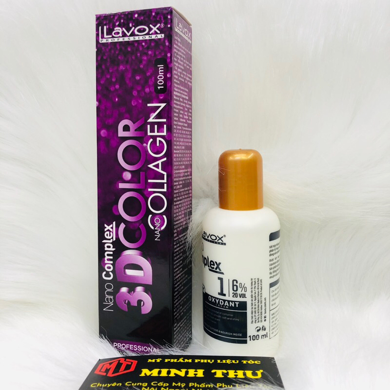 Kem Nhuộm Lavox Collagen 3D 100ml _Combo tặng kèm bao tay