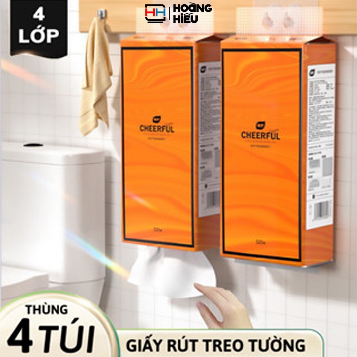 Giấy rút treo tường- giấy ăn - giấy vệ sinh 1280 tờ