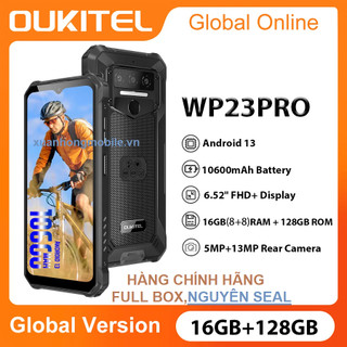 Điện thoại chắc chắn oukitel wp23 pro ,rom 128gb ,android13, pin 10600mah,màn hình 6.52 "hd + ,13mp c