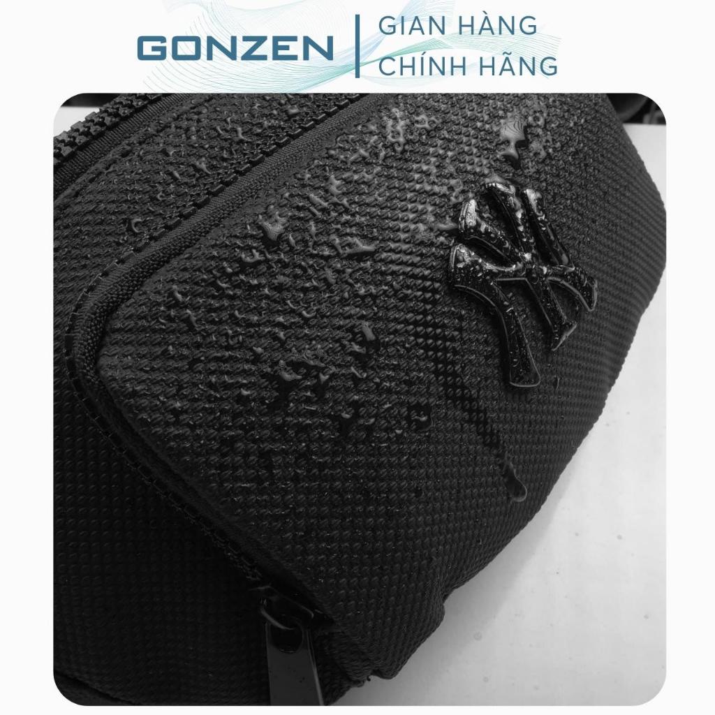 Túi Bao Tử Đeo Chéo Mini MLB Logo Kim Loại NY Vải Da Chống Nước Size 25*17*7 Đeo Bụng Bán Hàng _GONZEN TX01