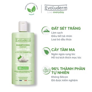 Dầu gội dành cho tóc dầu và dễ bị dầu Shampooing Purifiant Rituel D'argile Evoluderm 400ml