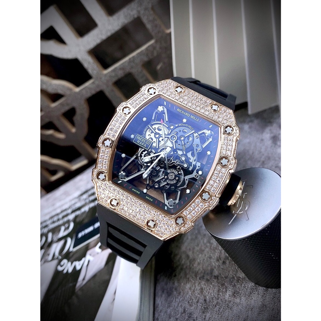 Đồng hồ Nam Rich@rd Mill€ RM 35-01 Rafa 1454187, Size 42x50mm, Fullbox, Luxury diamond watch