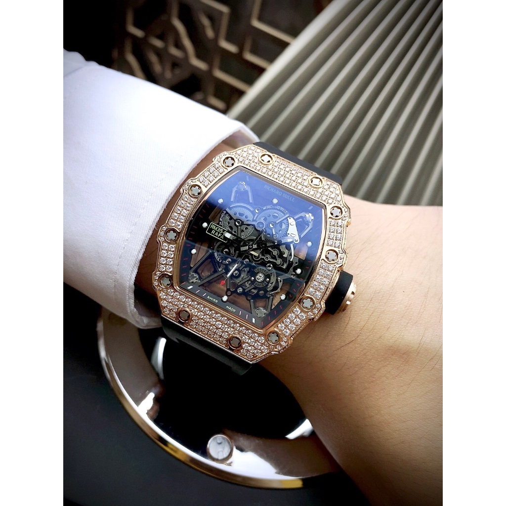 Đồng hồ Nam Rich@rd Mill€ RM 35-01 Rafa 1454187, Size 42x50mm, Fullbox, Luxury diamond watch