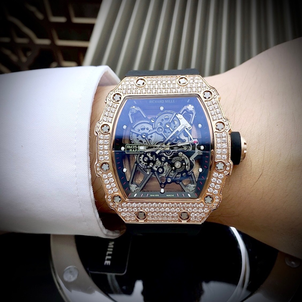 Đồng hồ Nam Rich@rd Mill€ RM 35-01 Rafa 1454187, Size 42x50mm, Fullbox, Luxury diamond watch