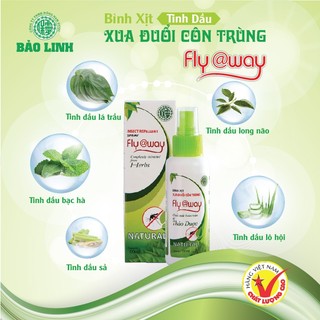 Bộ đôi đuổi muỗi thảo dược Fly@way (xịt + lăn muỗi)