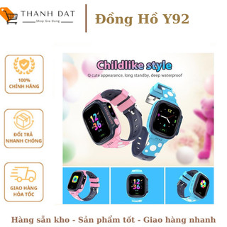Đồng hồ thông minh Trẻ Em Y92 Định Vị, Nghe Gọi, Chống Nước IP67, Chụp Ảnh (Bản Tiếng Việt)