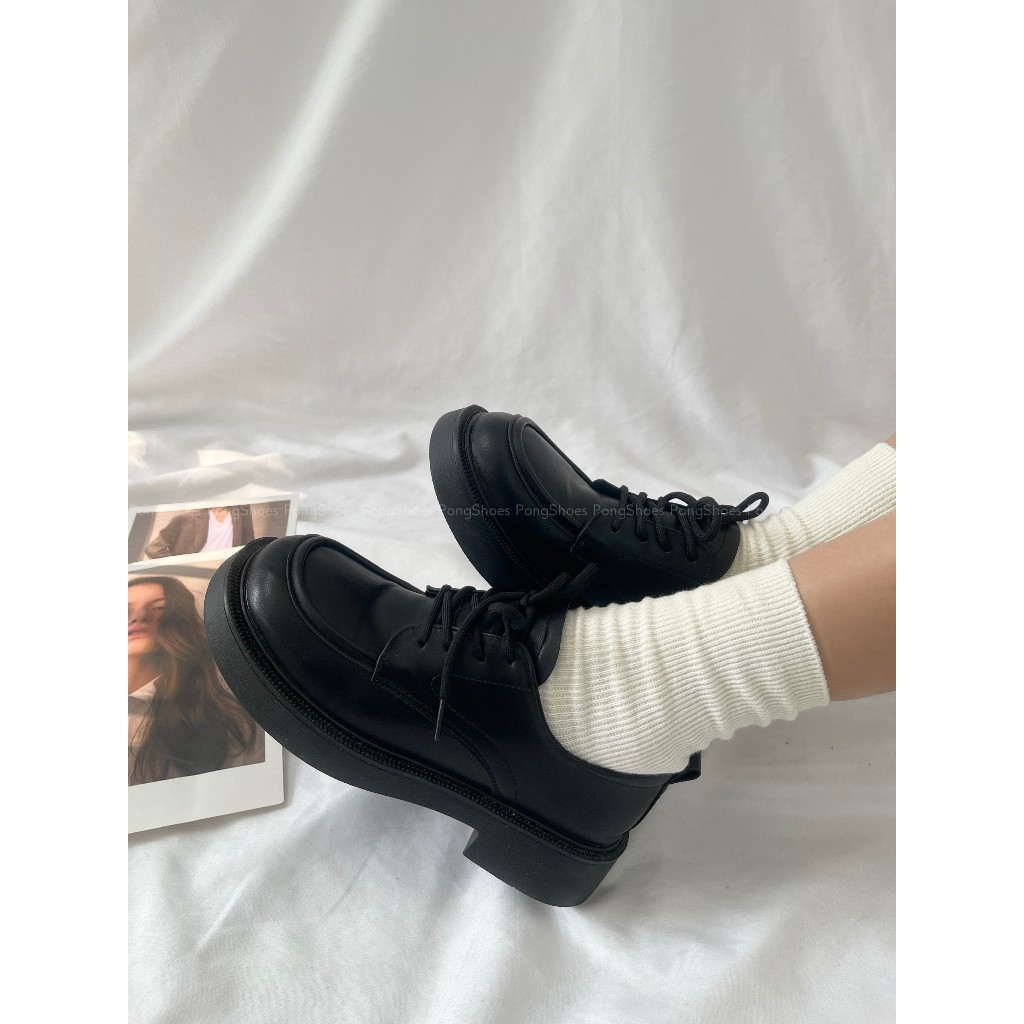 Giày Oxford Nữ Pong Shoes cổ thấp phong cách basic_FULL BOX - Mã 1510