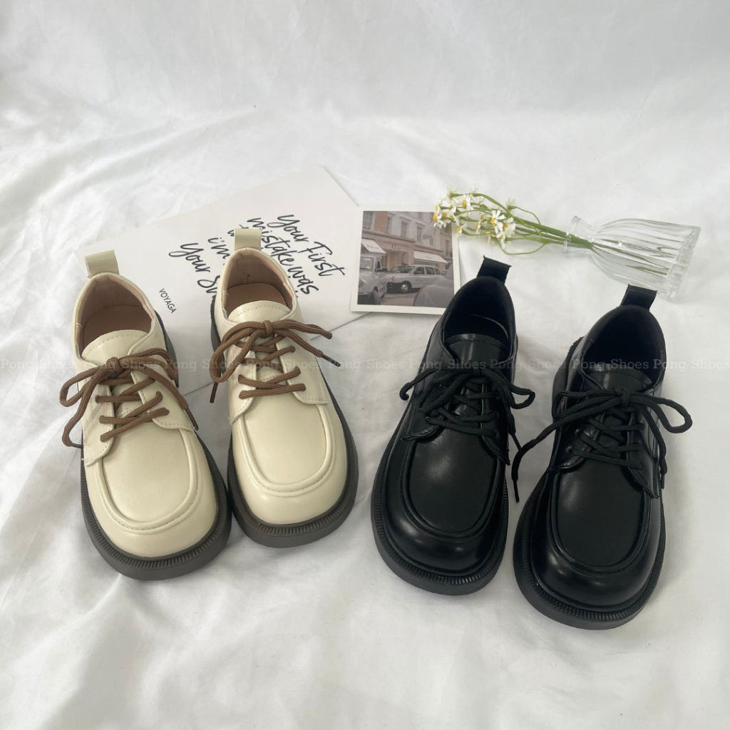 Giày Oxford Nữ Pong Shoes cổ thấp phong cách basic_FULL BOX - Mã 1510