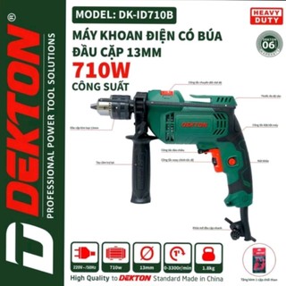 Máy khoan điện có búa 13mm dekton 710w dk-id710b