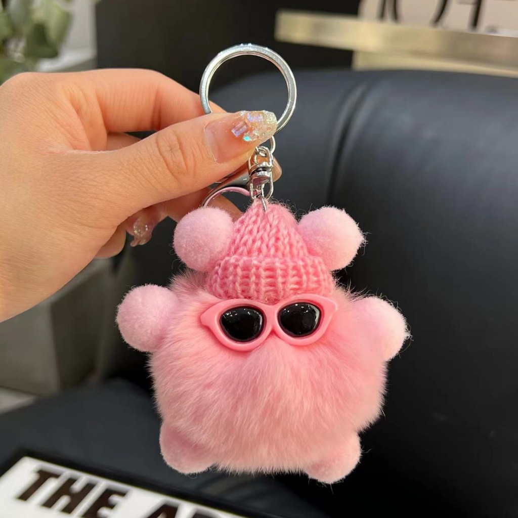 Móc Khóa Cục Bông Cute Treo Vào Túi Xách, Balo, Chìa khóa