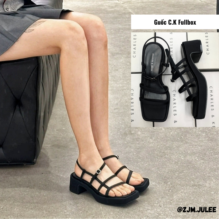 Sandal CnK cao gót nữ - dép cao gót PD-K08 fullbox bản xịn sang chảnh