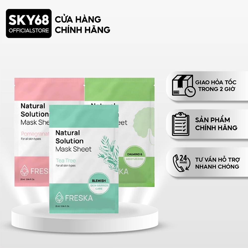 Mặt nạ giấy Freska Natural Solution Mask Sheet 25ml