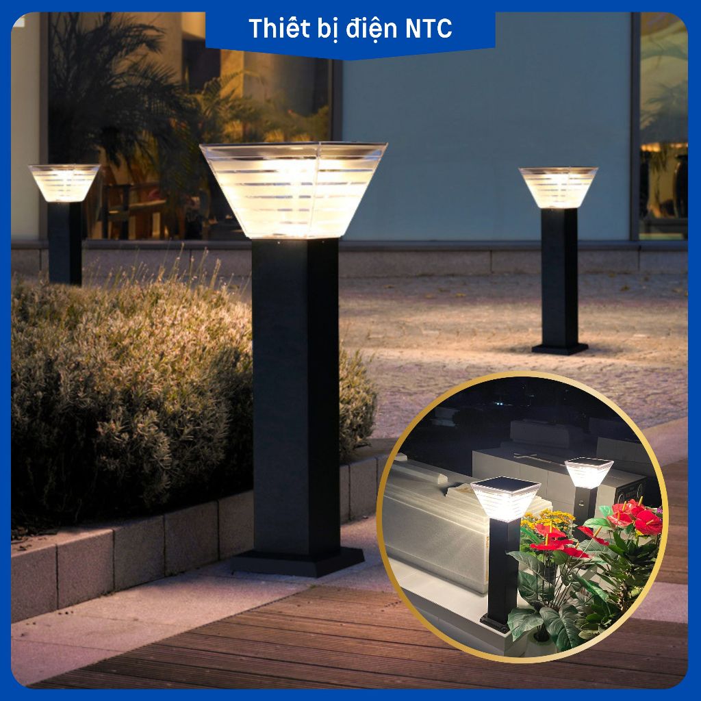 Đèn năng lượng mặt trời trang trí sân vườn lối đi, lắp đặt mộ nghĩa trang, nghĩa địa tùy chỉnh 2 màu ánh sáng trắng vàng
