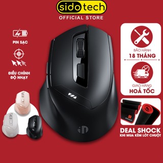 Chuột gaming không dây bluetooth SIDOTECH DR01 pin sạc phù hợp máy tính laptop cho game thủ chuyên nghiệp và văn phòng