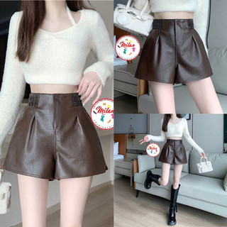 Quần short da cạp chun các loại style