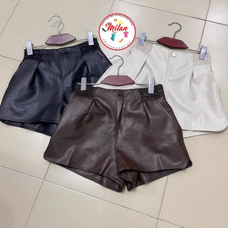Quần short da cạp chun các loại style