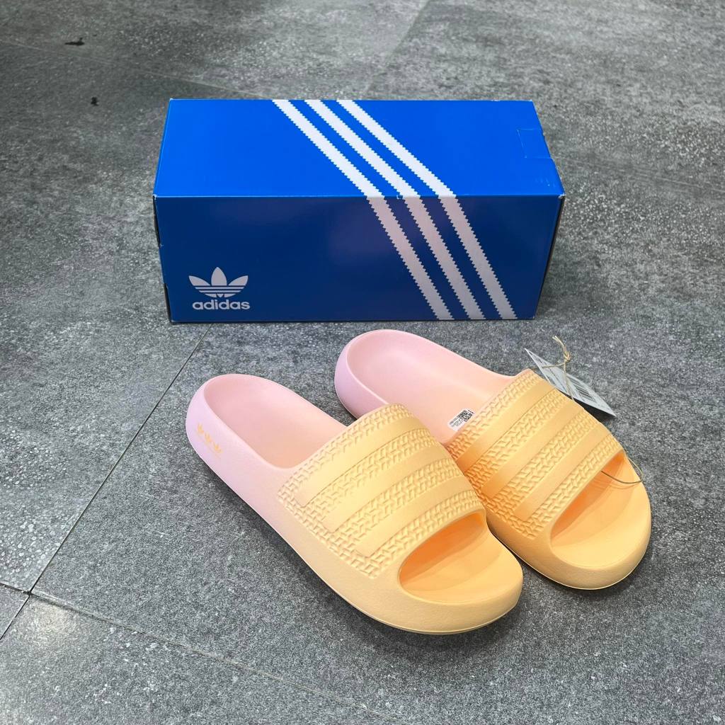 Chính Hãng Dép quai ngang Nam Nữ Adidas Ayoon Đen v Be v Trắng v Trắng Mint v Cam Hồng chống nước siêu êm