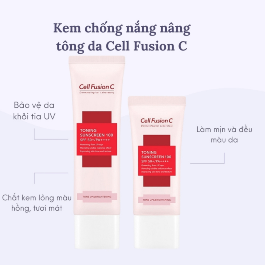 Kem chống nắng Cell Fusion C Toning Suncreen - 50m nâng tone