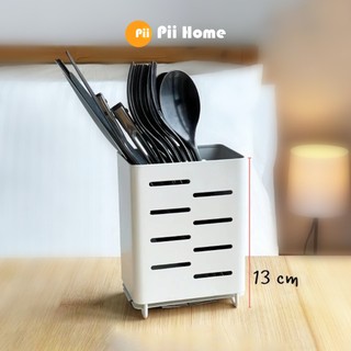 Ống Cắm Đũa Thìa Muỗng, Hộp Đựng Đồ Dùng Bếp Bằng Thép, Có Khay Hứng Nước - Chính Hãng IKEA